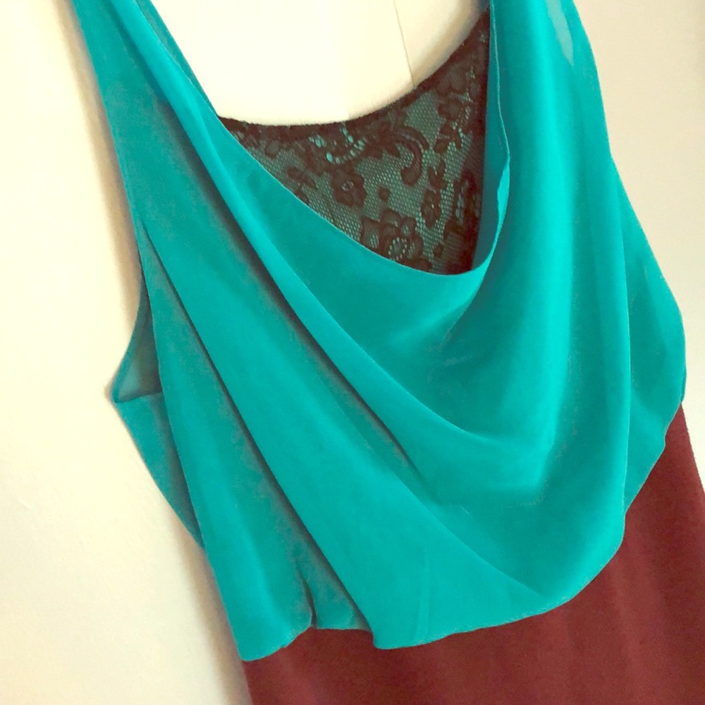 Multi fabric dress